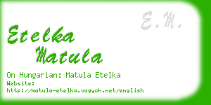 etelka matula business card